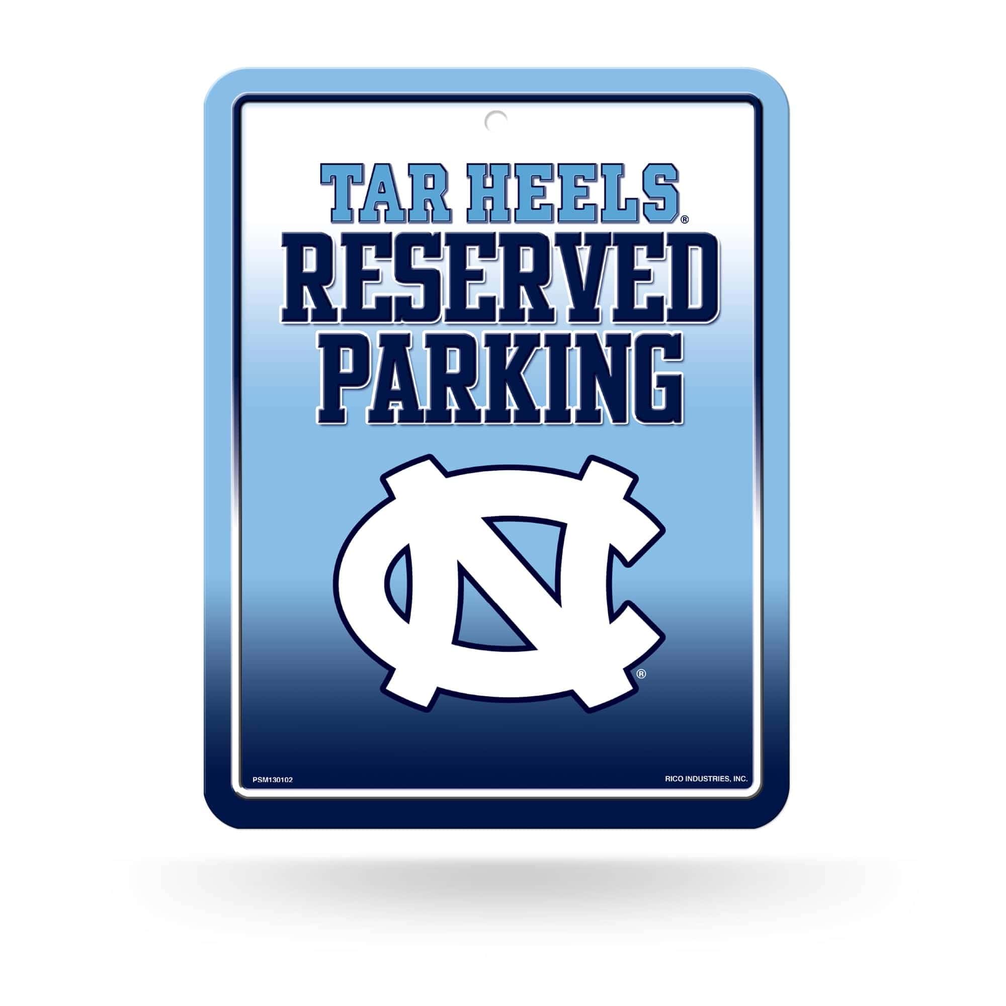 North Carolina Tar Heels Reserved Parking NCAA Metal Sign