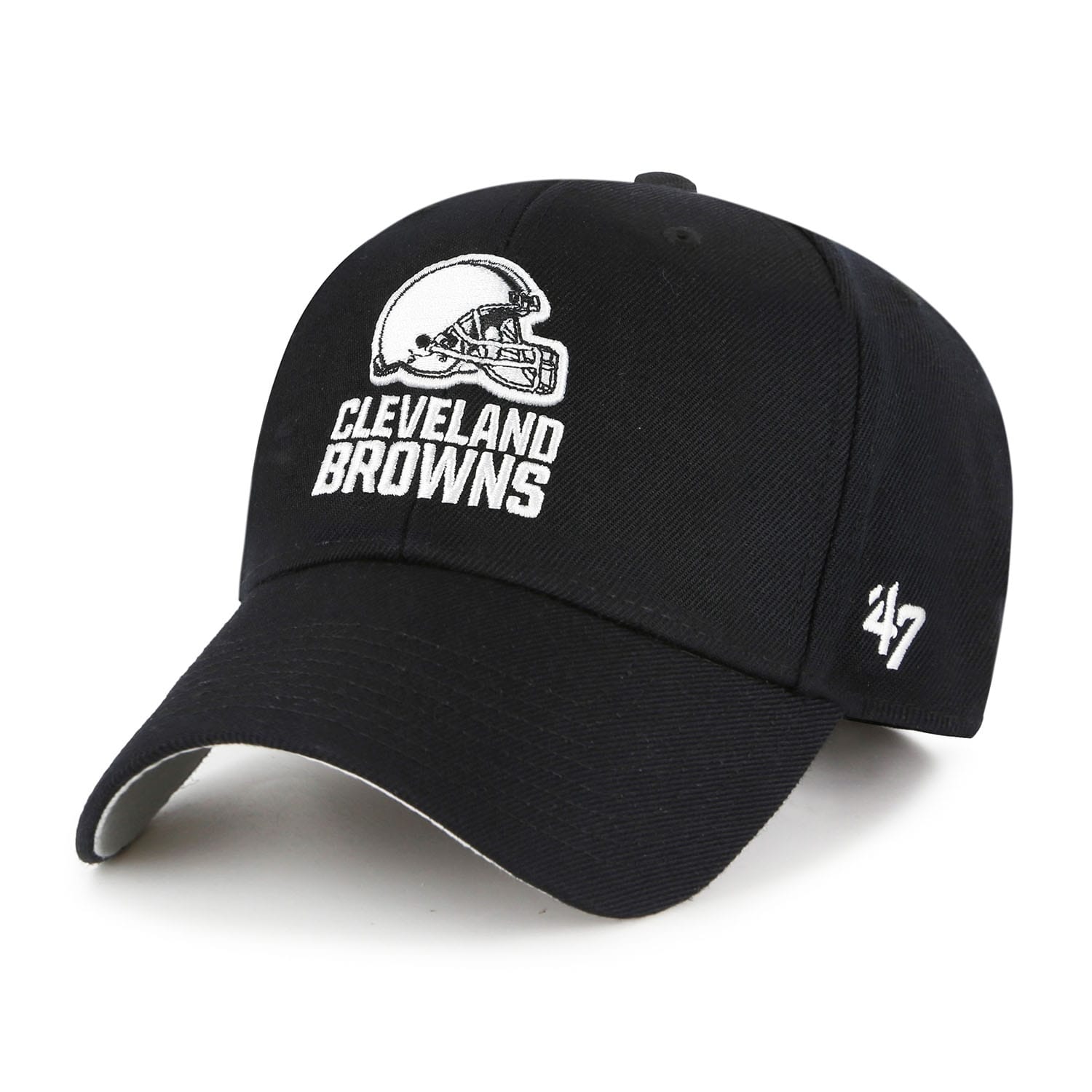 Cleveland Browns Black & White '47 MVP Adjustable NFL Cap Black