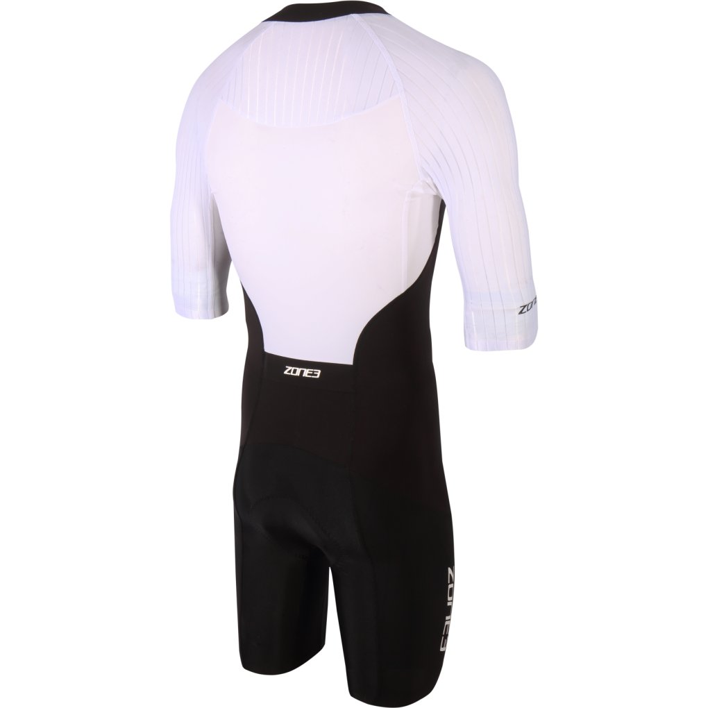 Zone3 Lava Long Distance Full Zip Short Sleeve Aero Suit Men - black/white/red