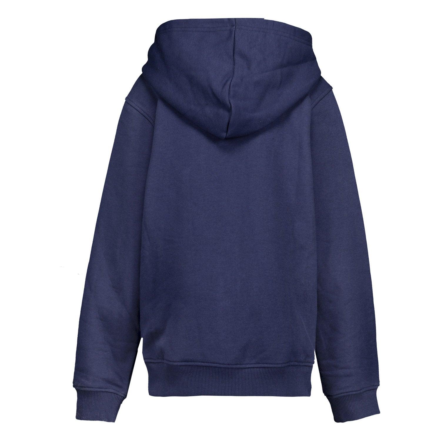 Kids ECO Essentials Real Madrid Color Crest Zip Hoodie Navy