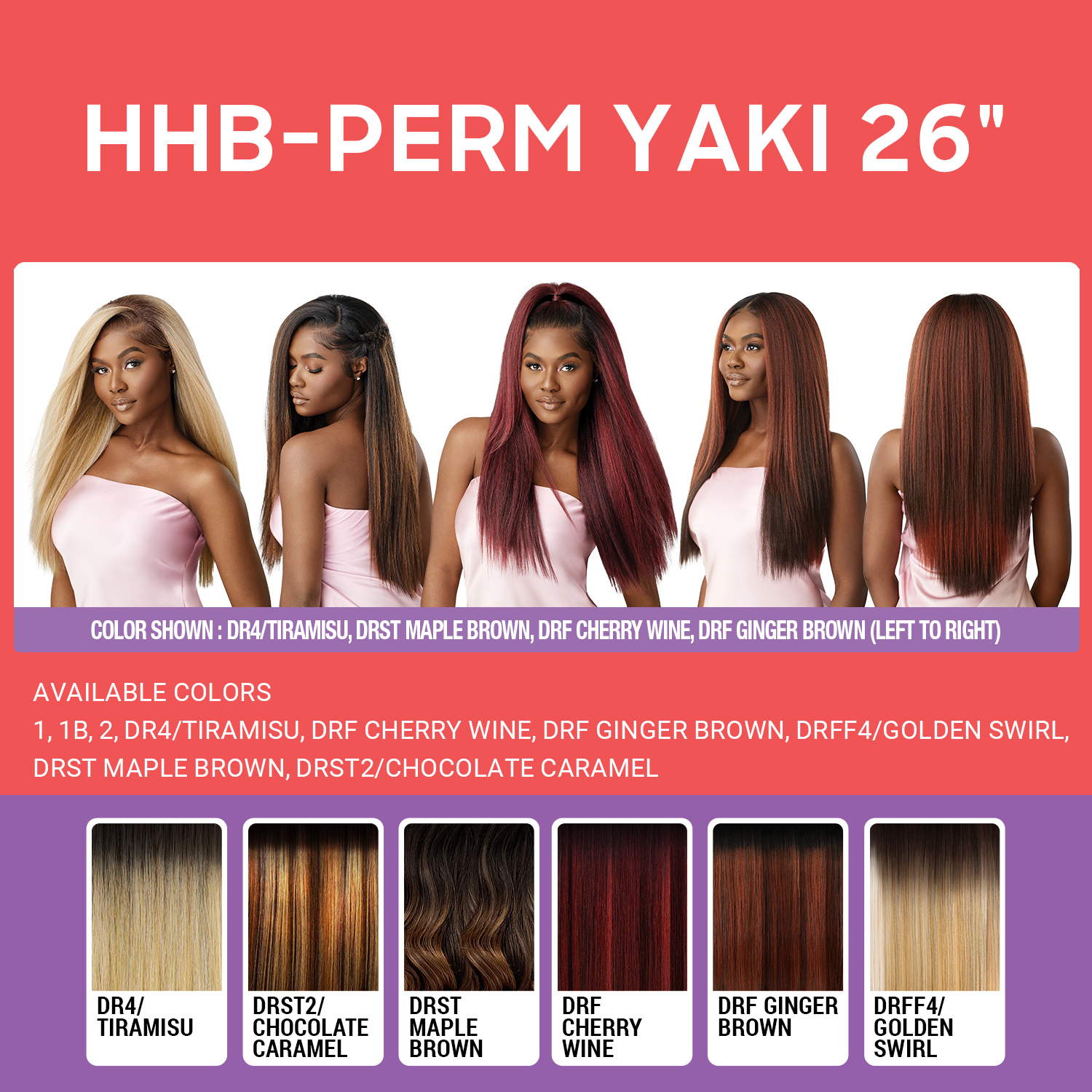 Outre Human Hair Blend HD Lace Front Wig Airtied Glueless Fully Hand-Tied 13X6 HHB-Perm Yaki 26