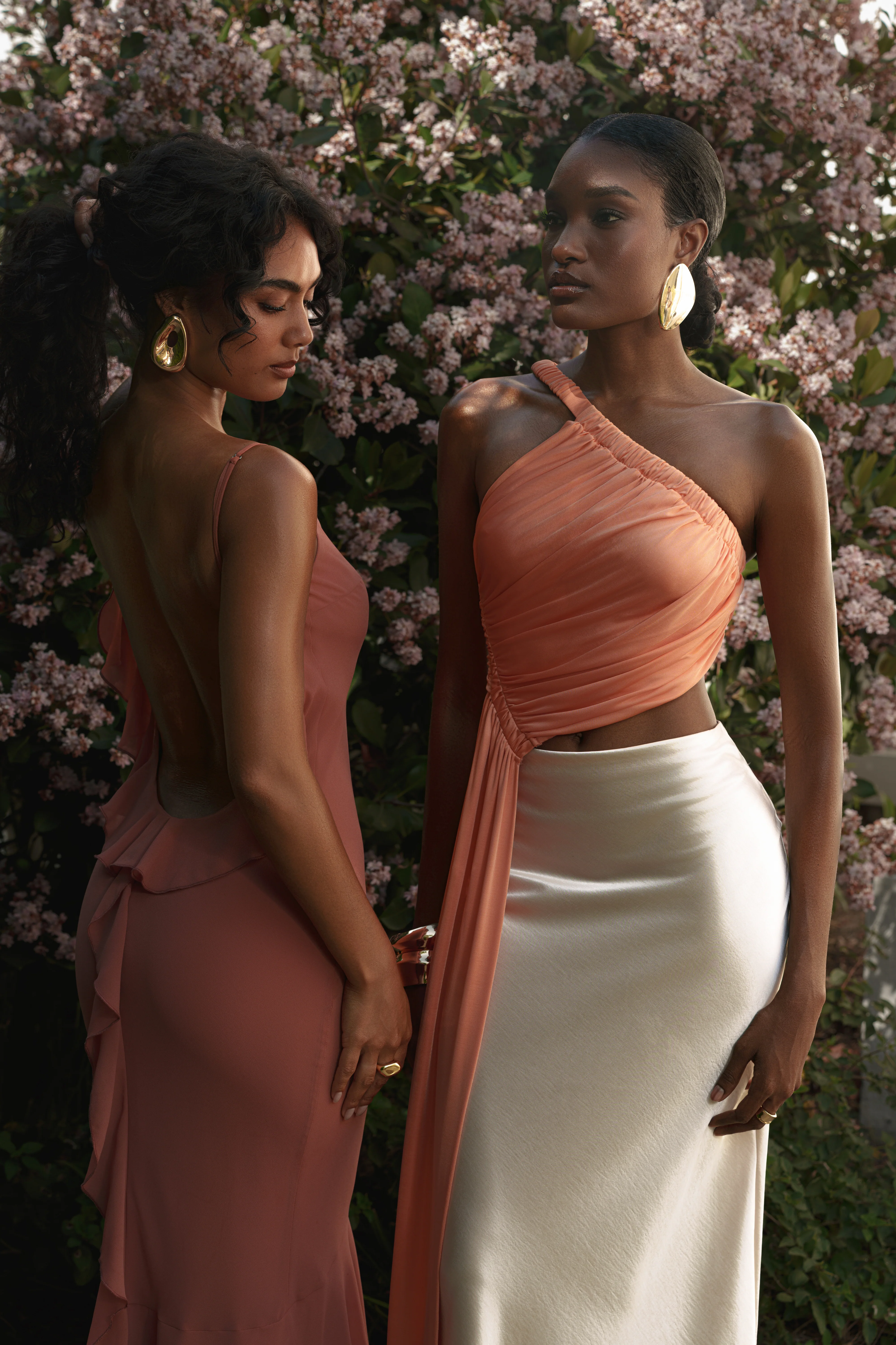 Peach Spotlight Draped Top