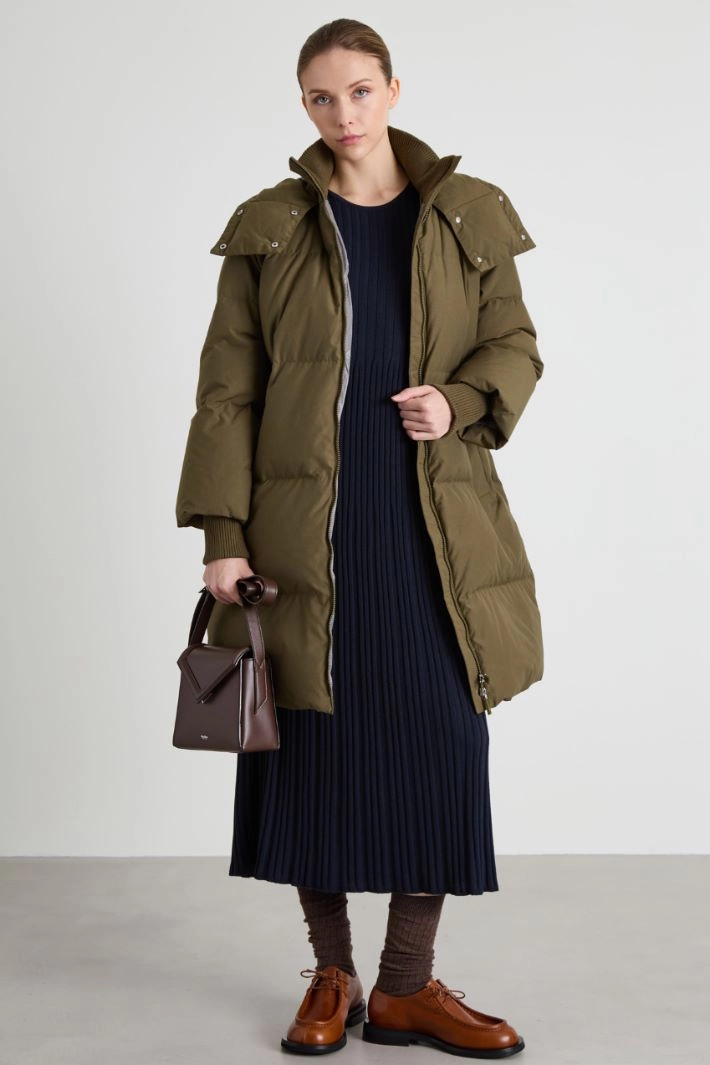 Long ribbed knit dress - NIGHT BLUE