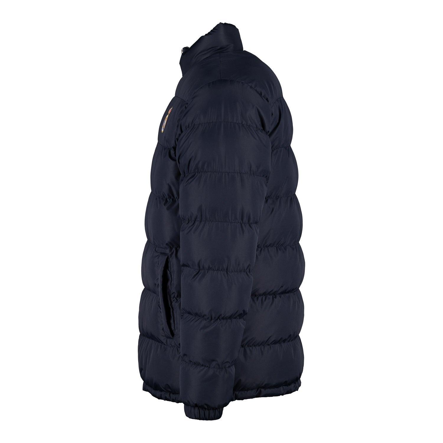 Mens Outerwear Reversible Reflective Puffer Jacket Navy
