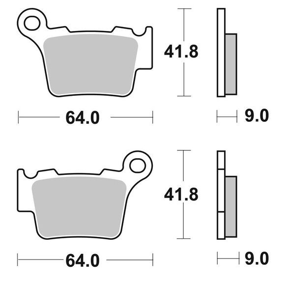 SBS 791CS Organic Rear Brake PadsRef: 791CS / 791110