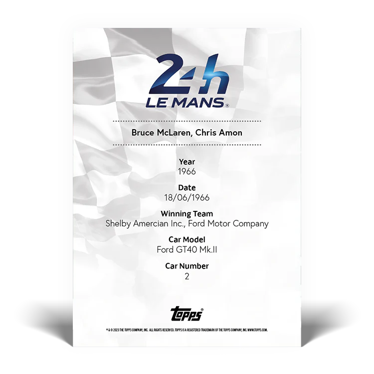 2023 Topps 24H of Le Mans Poster Art #21 - Topps UK
