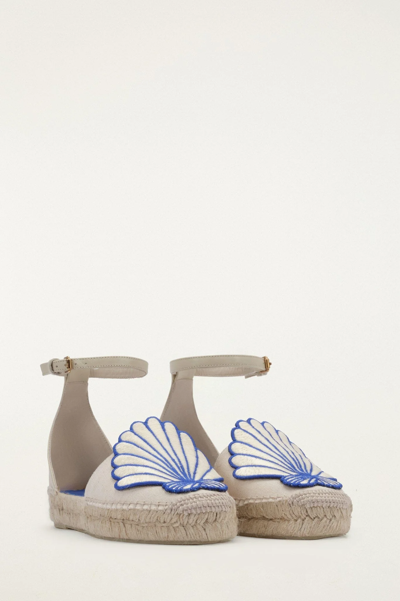 Blue 3D Shell Iconic Espadrille Sandal