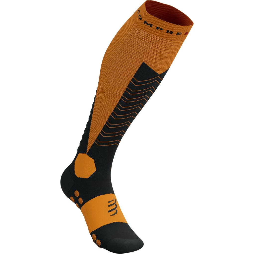 Compressport Ski Mountaineering Full Compression Socks - autumn glory/black