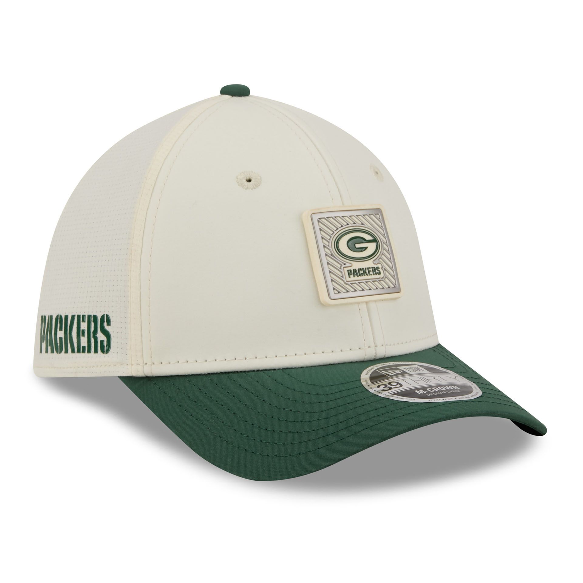 Green Bay Packers 2026 NFL Training Camp 39THIRTY Flex Cap Cream/Green