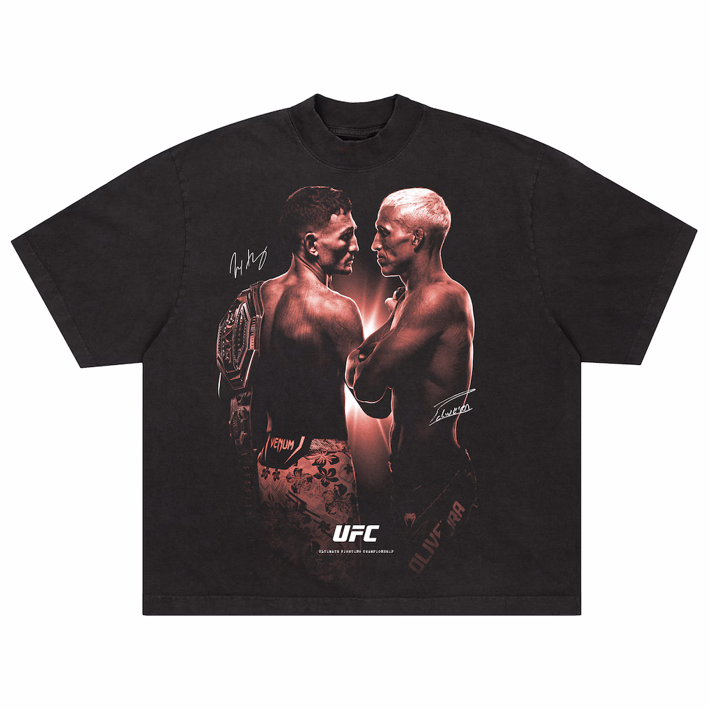 Men's Max Holloway vs. Charles Oliveira Black UFC 326 Matchup Boxy T-Shirt