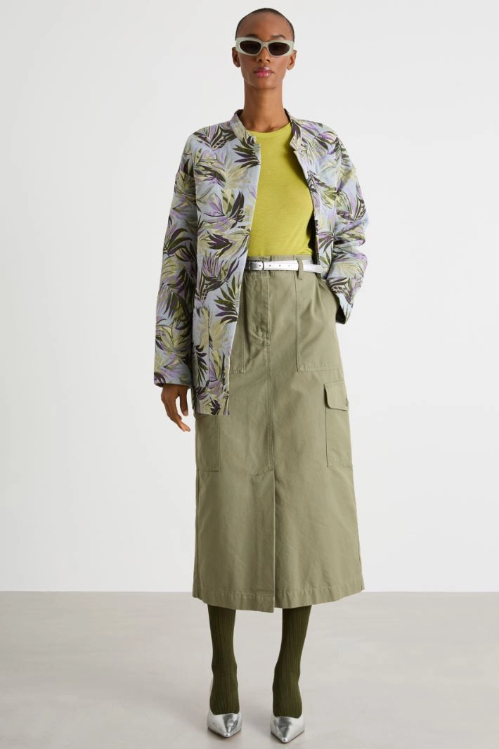 Split cargo skirt - GREEN