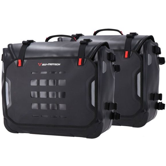 SW-MOTECH SysBag WP L/L Saddlebags (27-40 liters x 2) complete with mount - BlackRef: swm0501 / bc.sys.11.953.21002/b