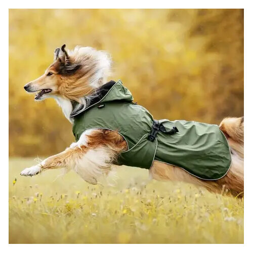 RukkaPets Streamy ECO Raincoat - Olive - 35