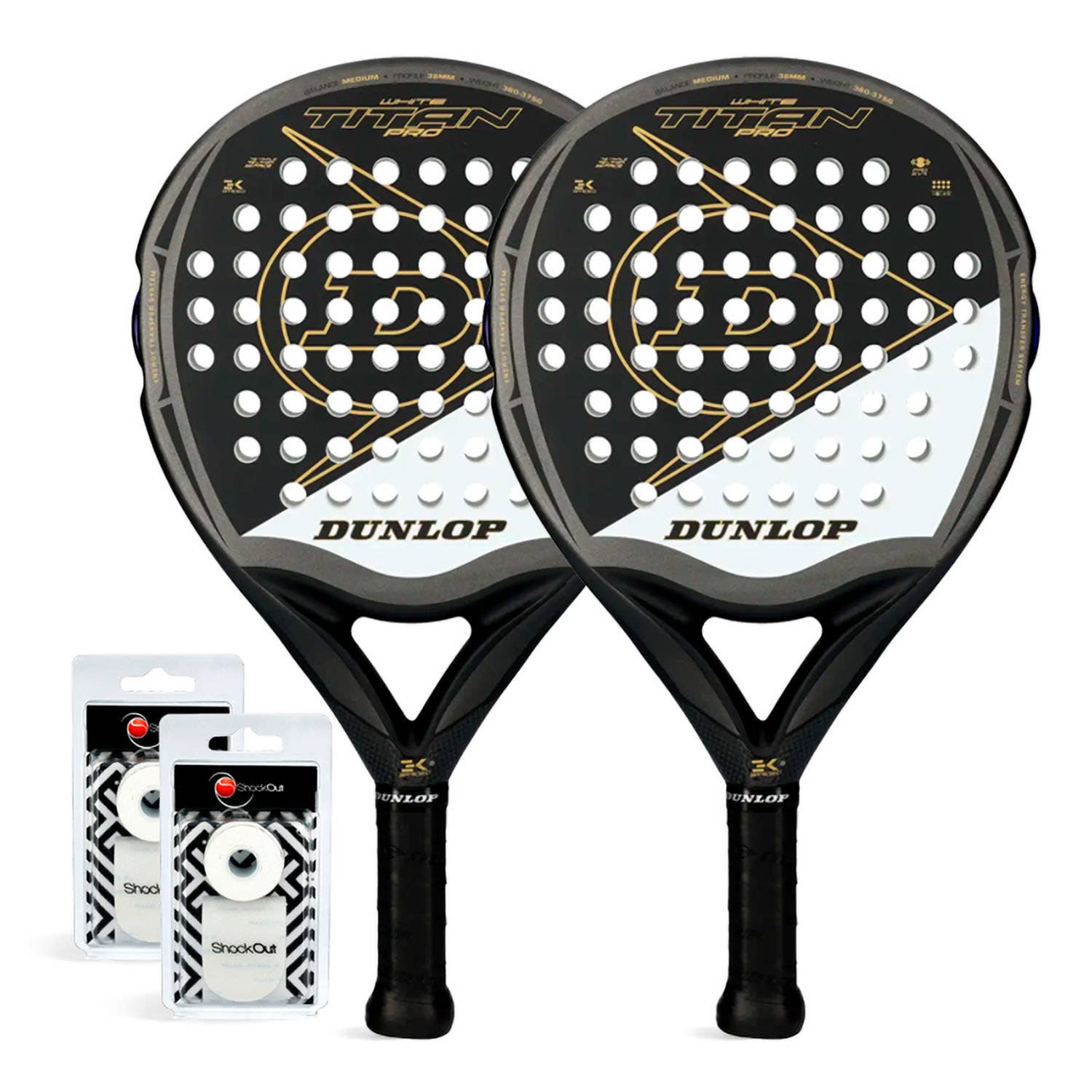 PACK DUNLOP DUO TITAN PRO WHITE