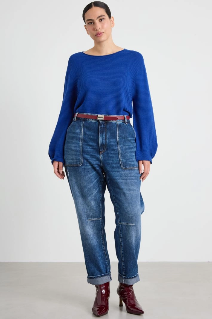Cotton-blend denim jeans - BLUE