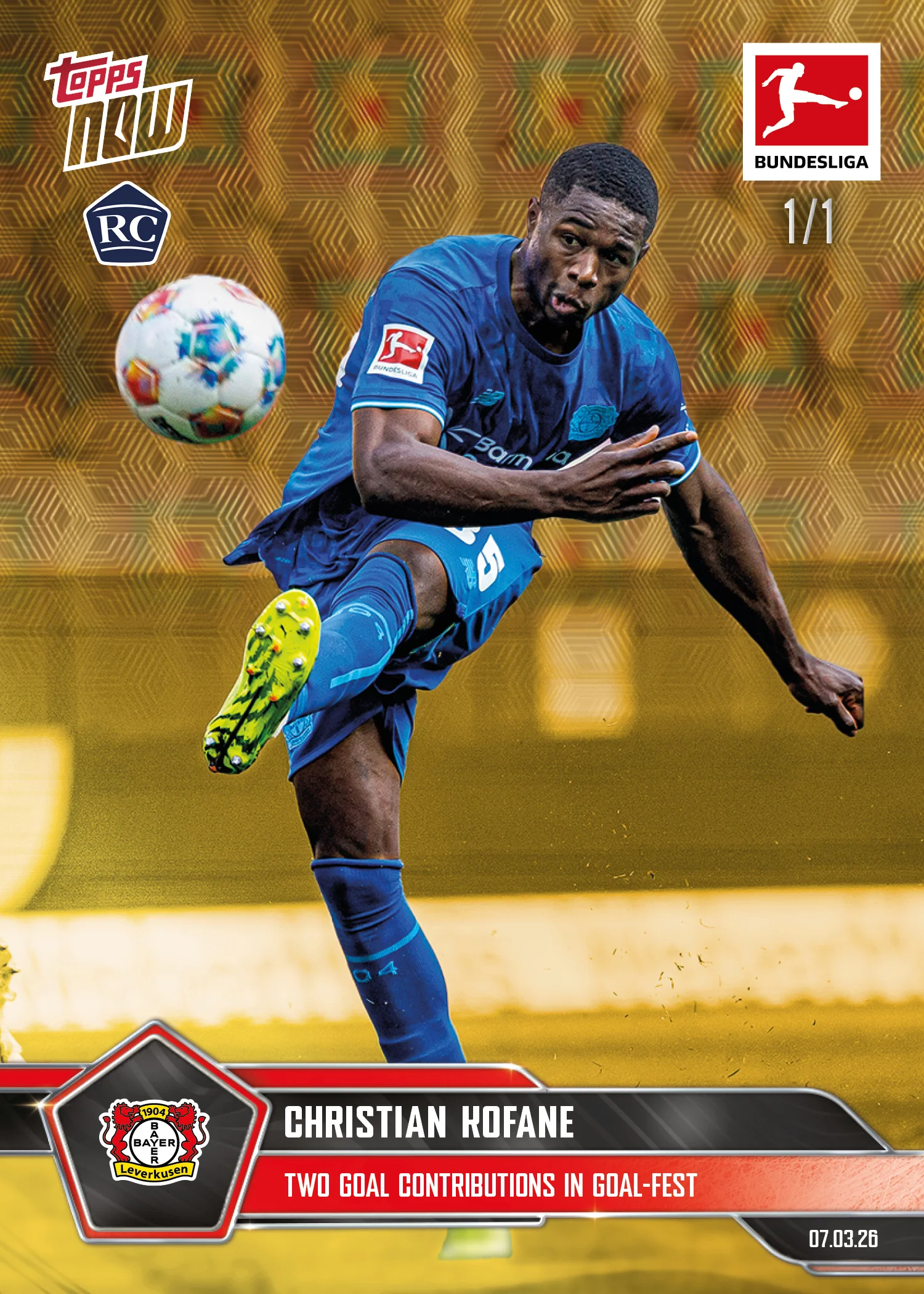 Christian Kofane - 2025-26 Bundesliga Topps NOW® - Card 142