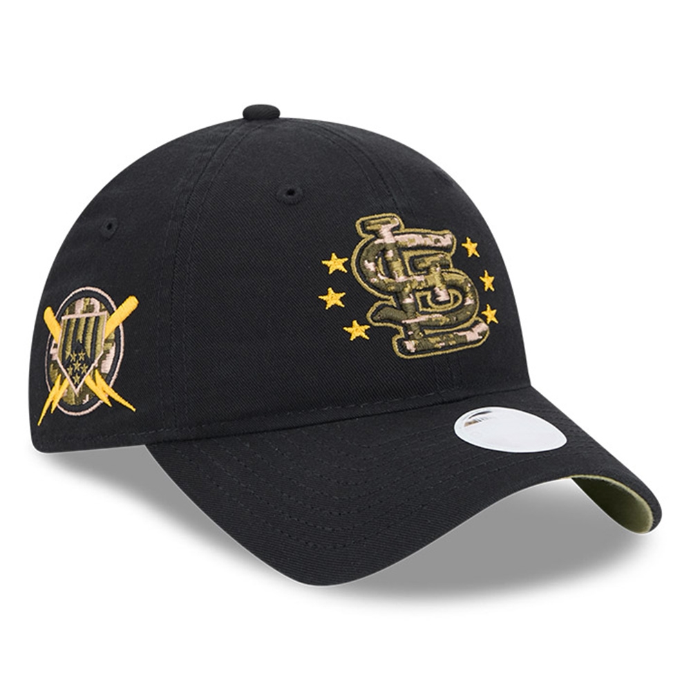 St. Louis Cardinals 2024 MLB Armed Forces New Era Women's 9TWENTY Cap Black