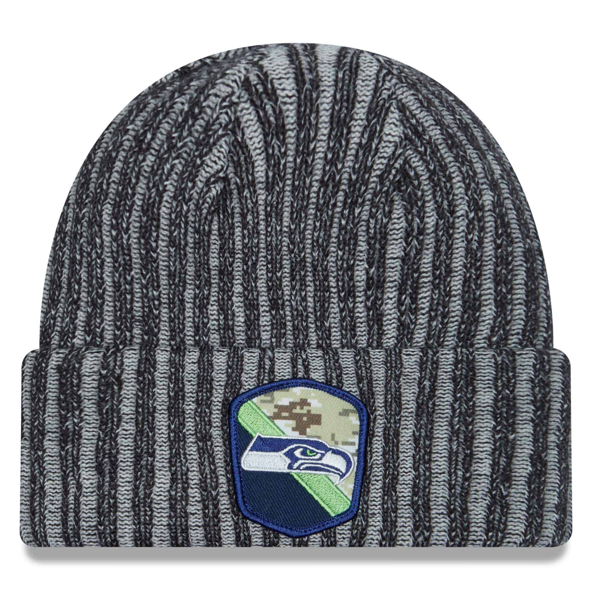 Seattle Seahawks 2023 NFL Salute to Service New Era Knit Hat