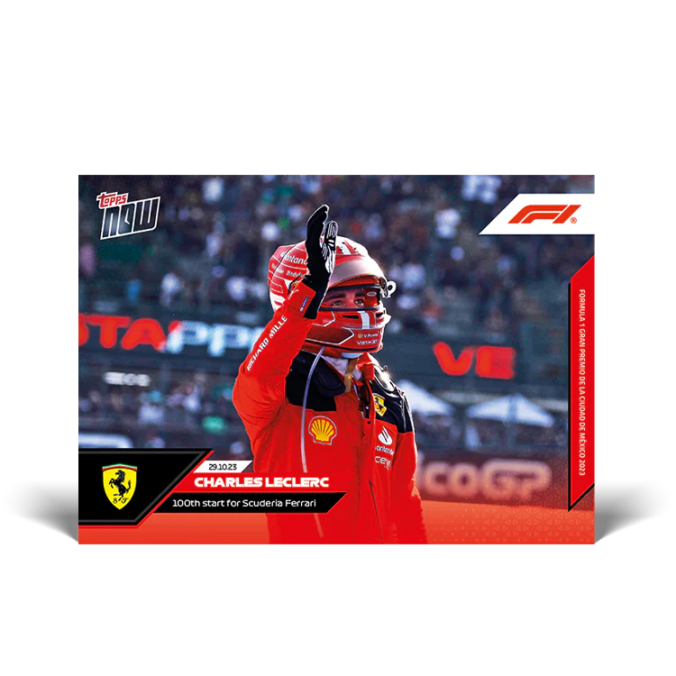 Topps UK - Charles Leclerc - 100th start for Scuderia Ferrari - F1 TOPPS NOW® Card #64