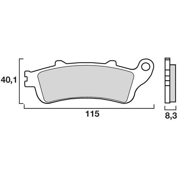 Brembo Organic Rear Brake PadsRef: 07HO4308
