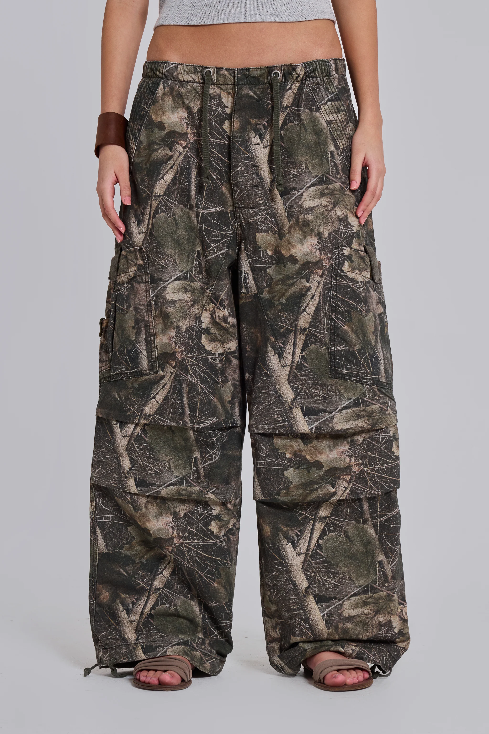 Woodland Camo Parachute Pants
