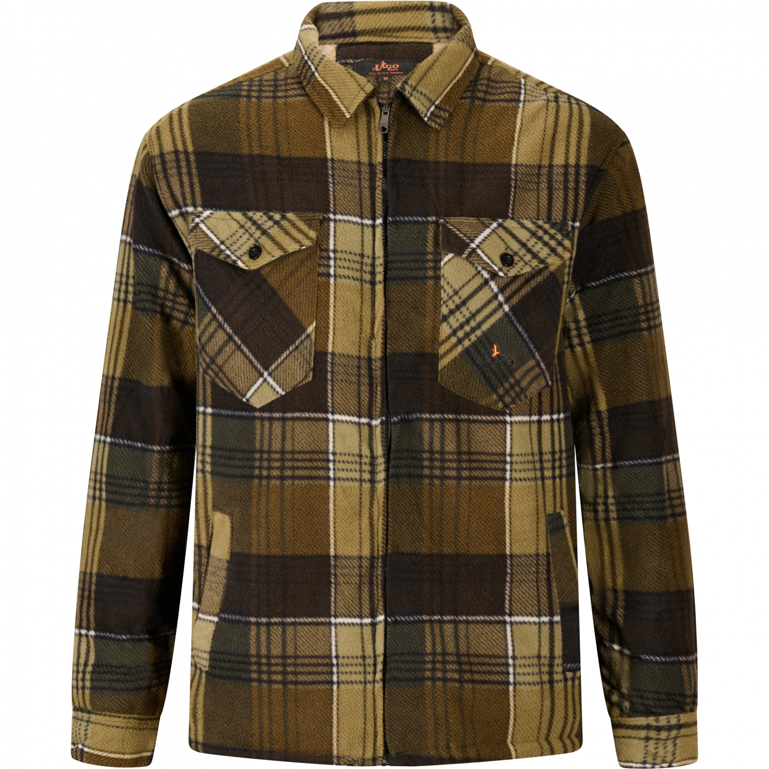 il Lago Prestige Lumberjack Fleece Jacket Men (Green\/Brown)
