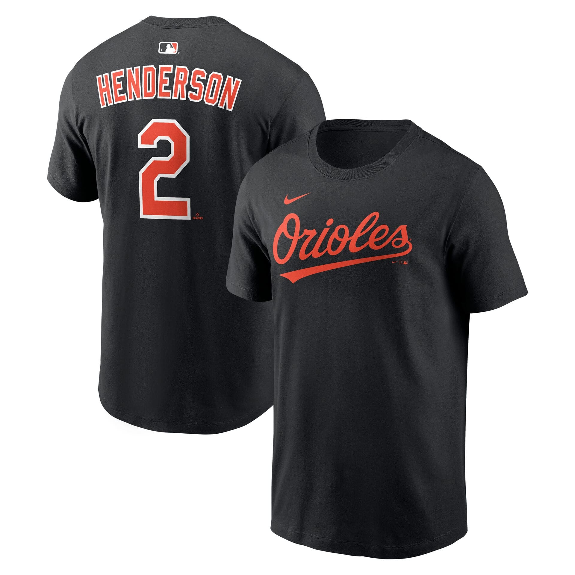 Gunnar Henderson #2 Baltimore Orioles Player MLB T-Shirt Black