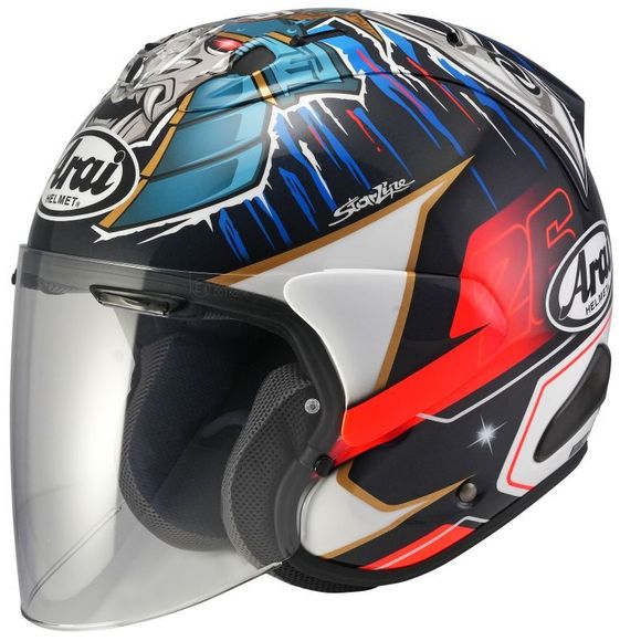 Arai SZ-R VAS EVO Jet Helmet - PEDROSA SHOGUN - REPLICA - Black / RedRef: AI0637