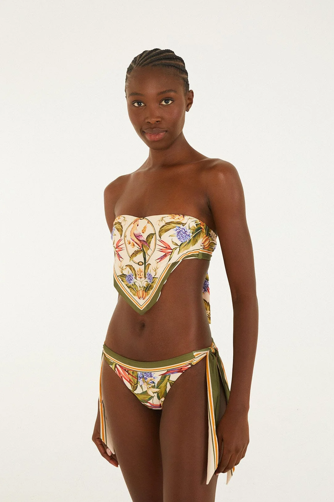 Light Blush Strelitzia Bow Bikini Bottom