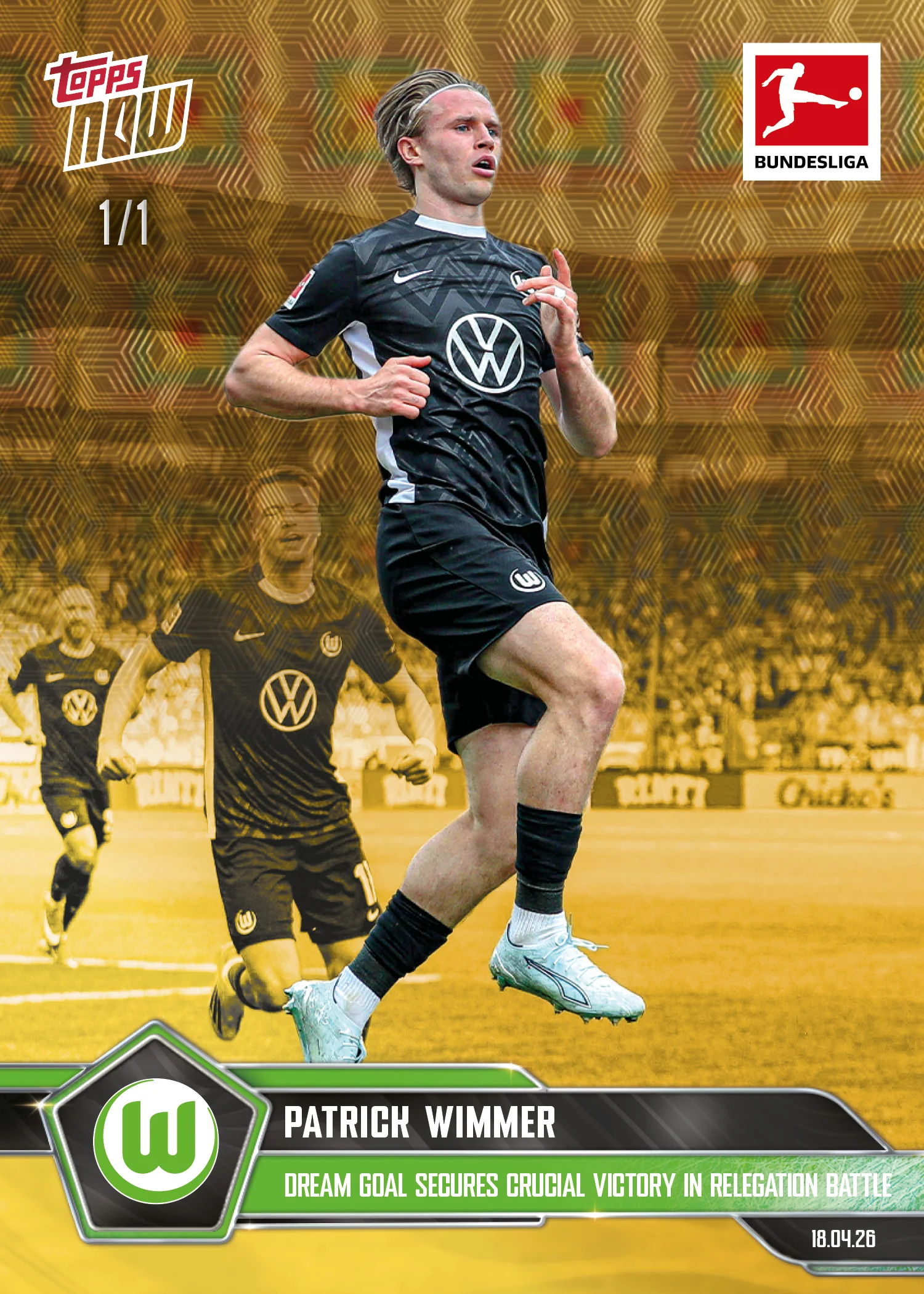 Patrick Wimmer - 2025-26 Bundesliga Topps NOW® - Card 175 - PR: 134