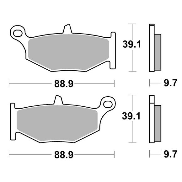 SBS 833LS Sinter Sintered Metal rear brake padsRef: 833LS / 833040