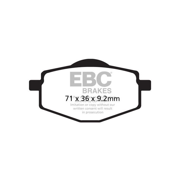 EBC Organic Front/Rear Brake Pads (Depending on Model)Ref: FA101 / 17220232