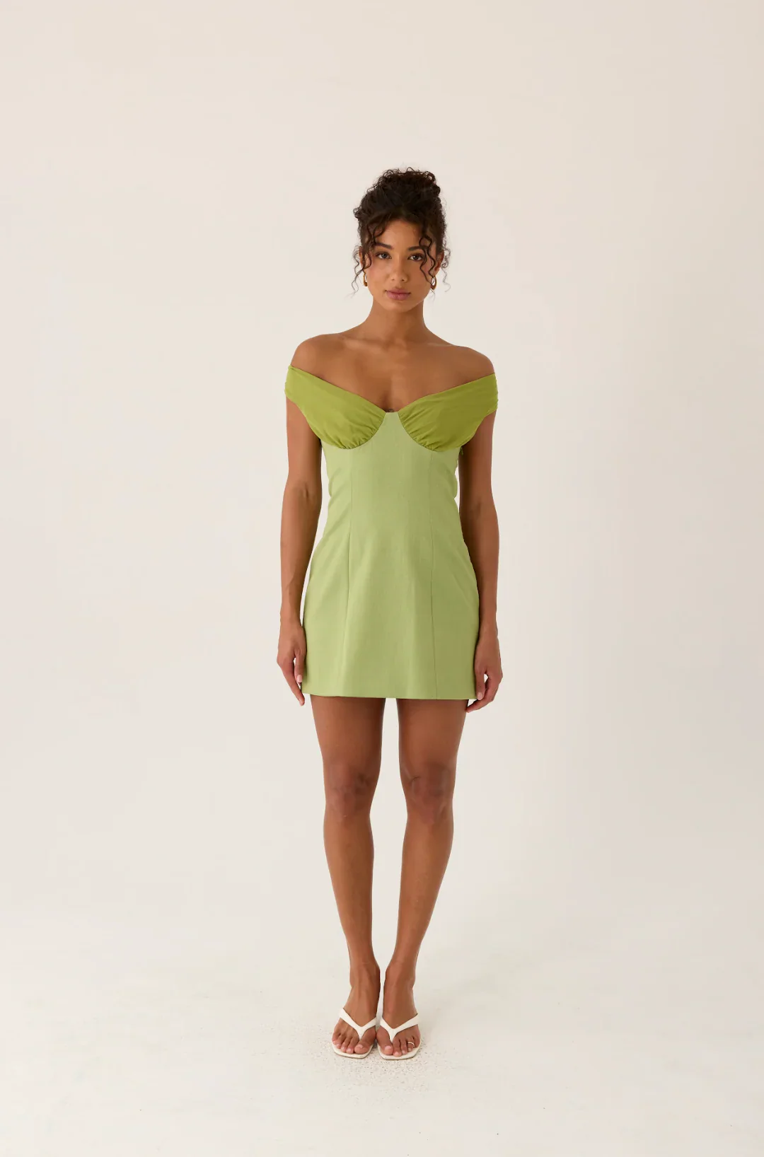 Caterina Mini Dress - Fern Green