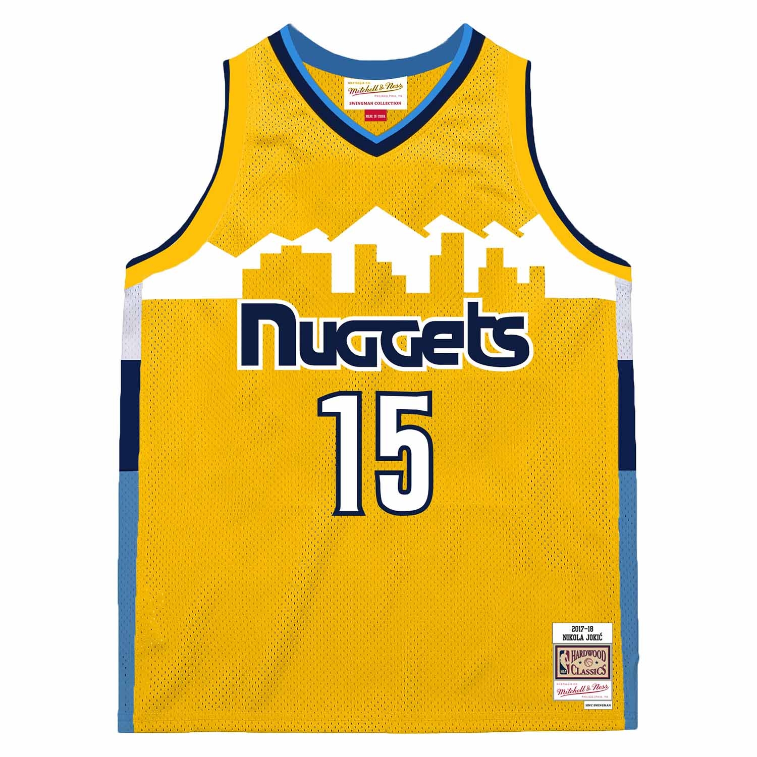 Nikola Jokić #15 Denver Nuggets 2017 Swingman NBA Jersey Yellow