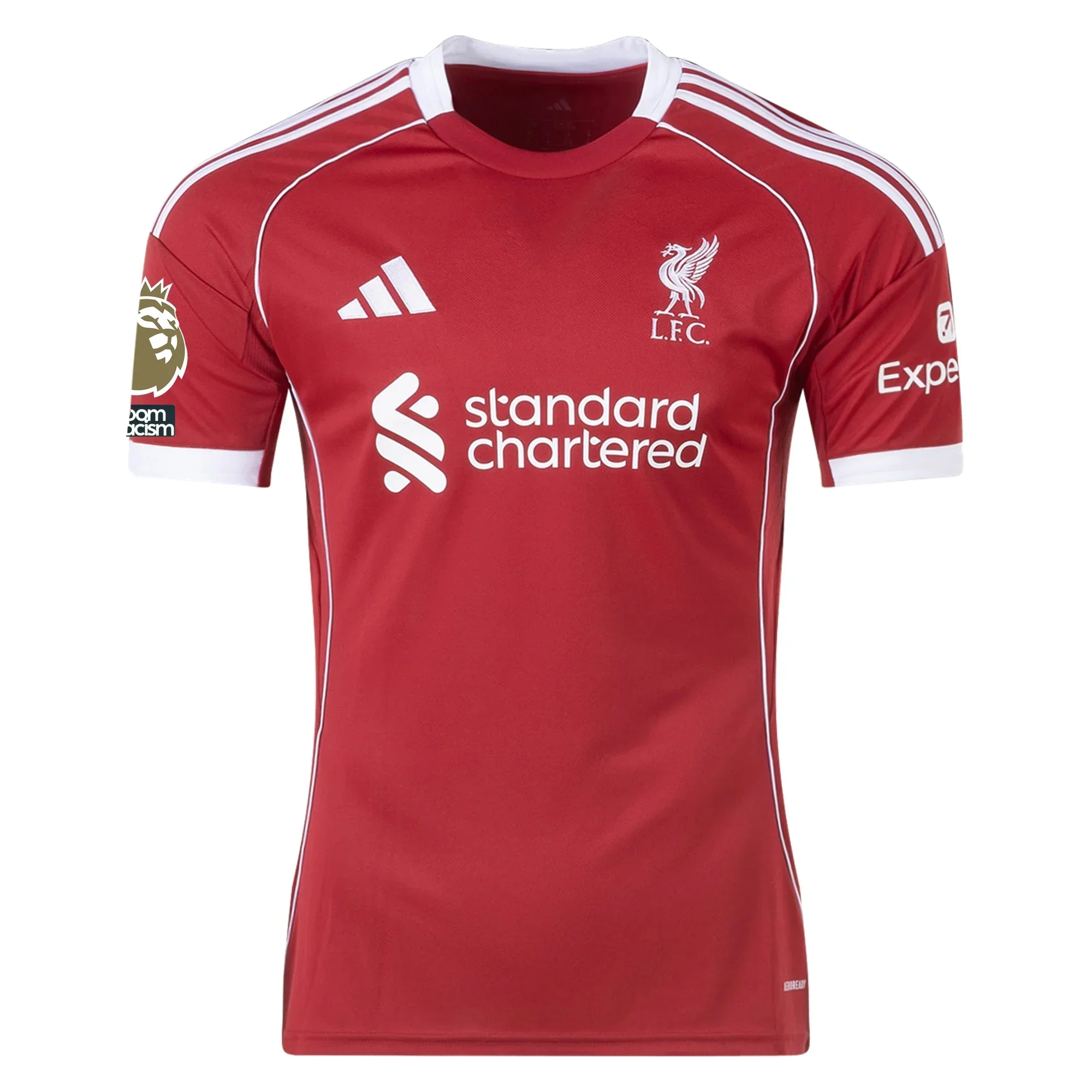 Szoboszlai Men's Liverpool Home Jersey 25/26 w/ NRFR + EPL Champions Patch (Strawberry Red)