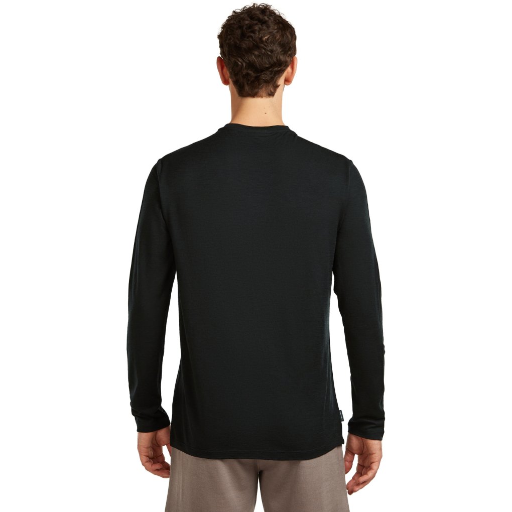 Icebreaker Merino 150 Tech Lite Longsleeve Shirt Peak Balance Men - Black