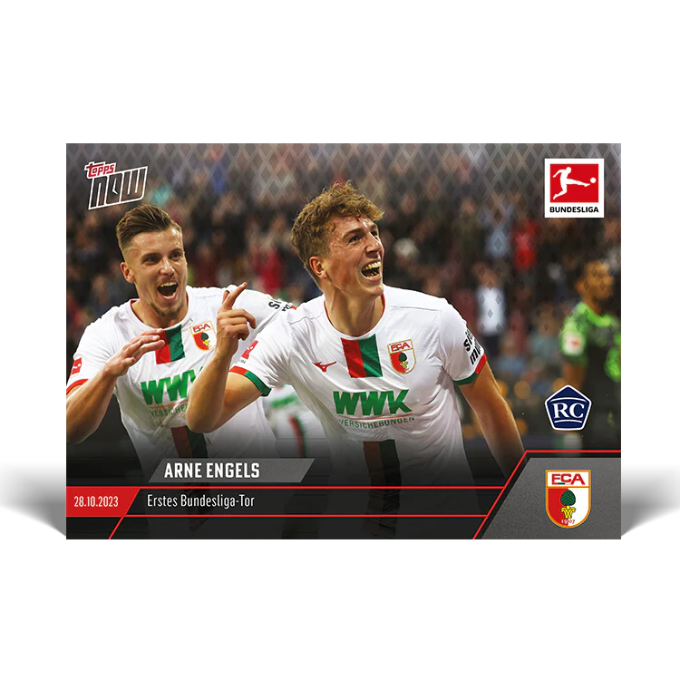 Topps UK - Arne Engels - First Bundesliga goal - Bundesliga TOPPS NOW® Card #55