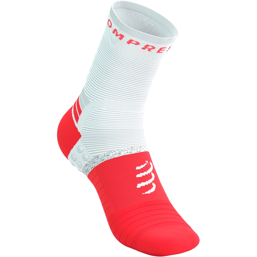 Compressport Pro Marathon Socks v2.0 - fluo red/white