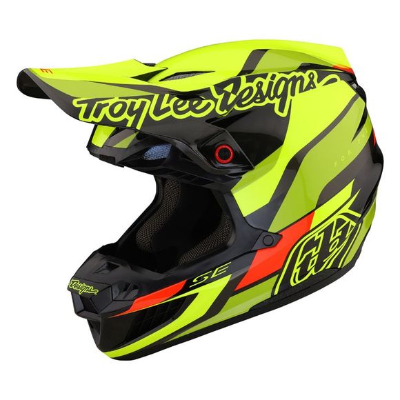 TroyLee design SE5 ECE CARBON OMEGA MIPS 2023 cross helmet - Black / YellowRef: TRL0904