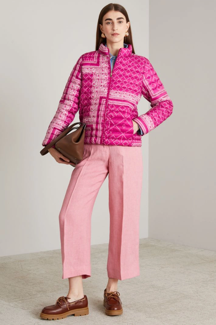 Reversible padded jacket - FUCHSIA WHITE