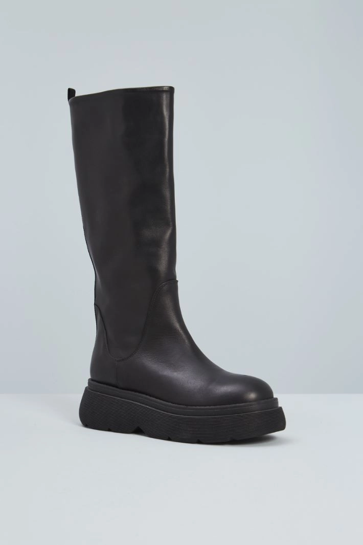 High chunky boots - BLACK