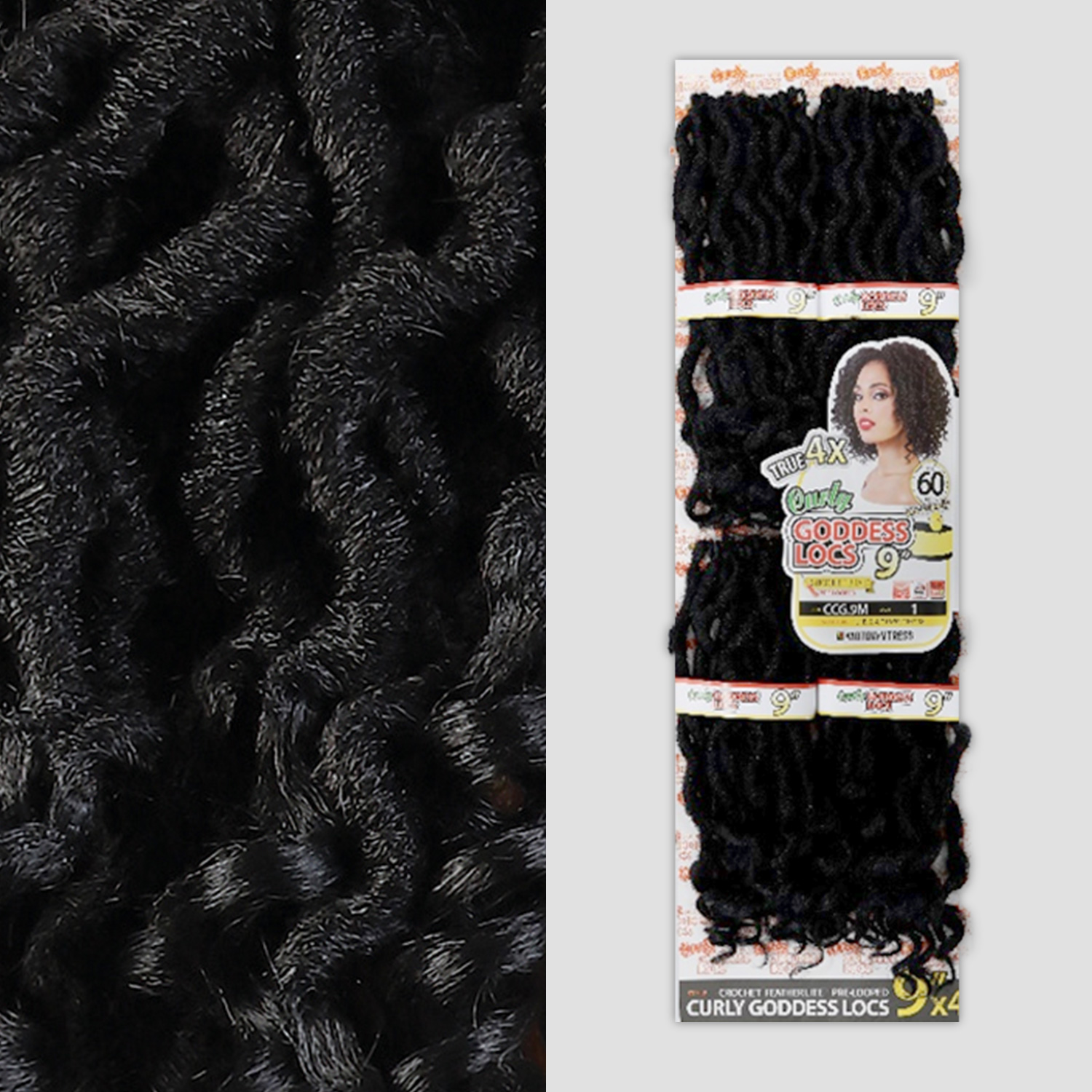 Motown Tress Synthetic Hair Crochet Braid 4X Curly Goddess Locs 9