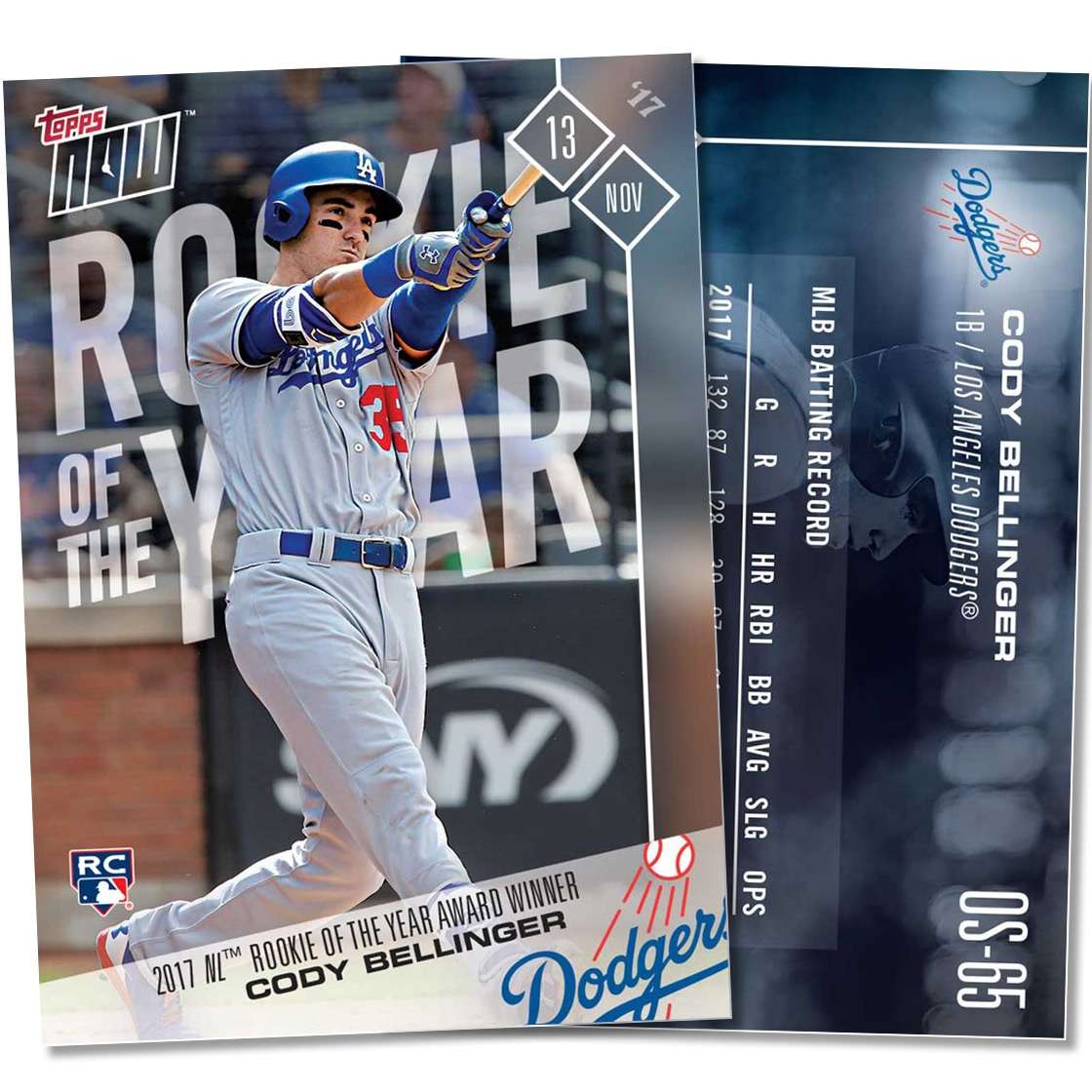 Cody Bellinger - 11/13/2017 TOPPS NOW® Card - Print Run: 2871