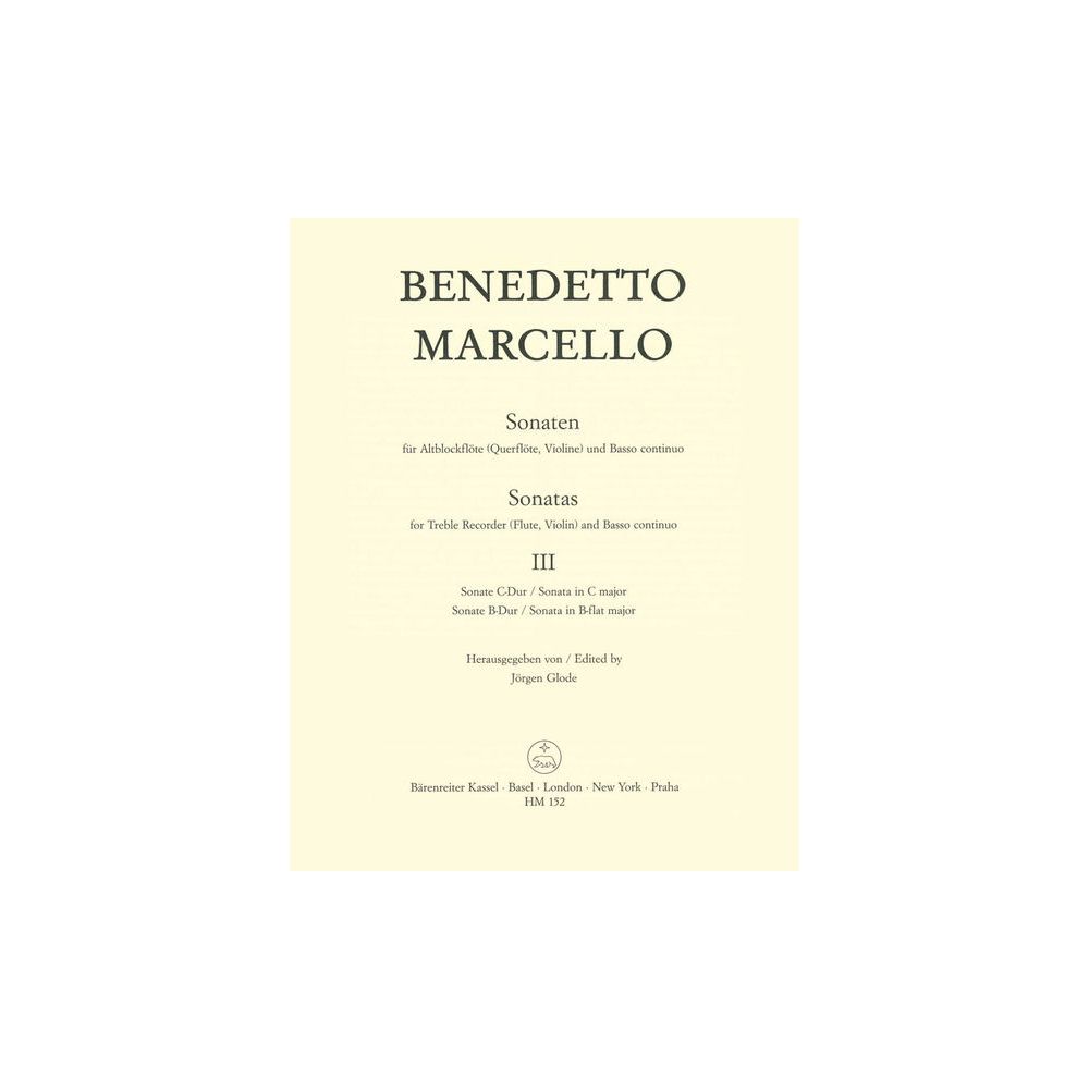 Bärenreiter Marcello Sonaten 3 – Thomann Ireland