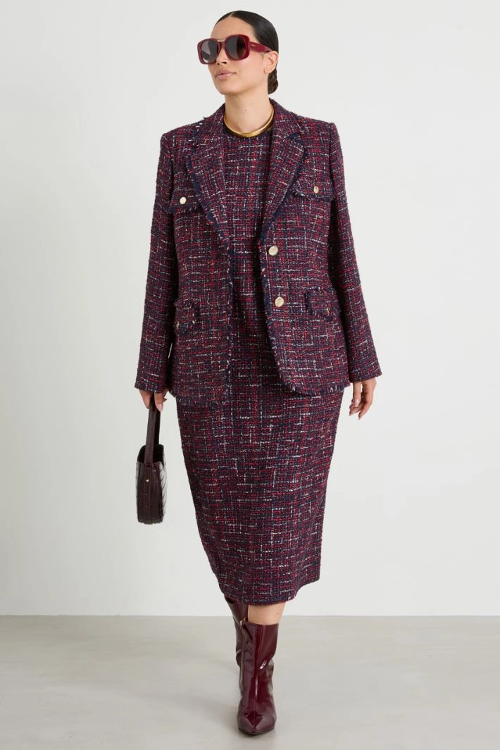 Tweed jacket - BORDEAUX BLUE