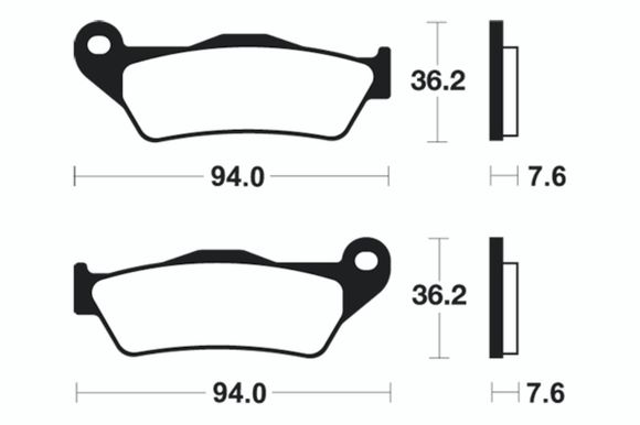 Tecnium Racing MX/Quad sintered metal brake pads - MOR171Ref: Te00911A / 1022952