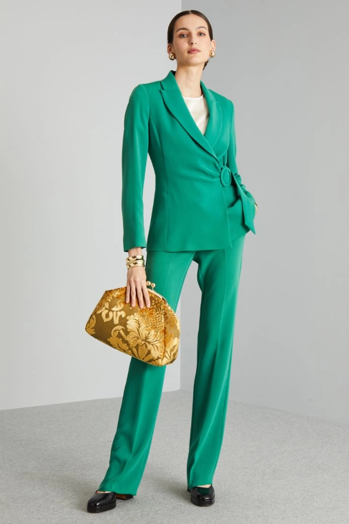 Blazer with circle buckle - EMERALD GREEN