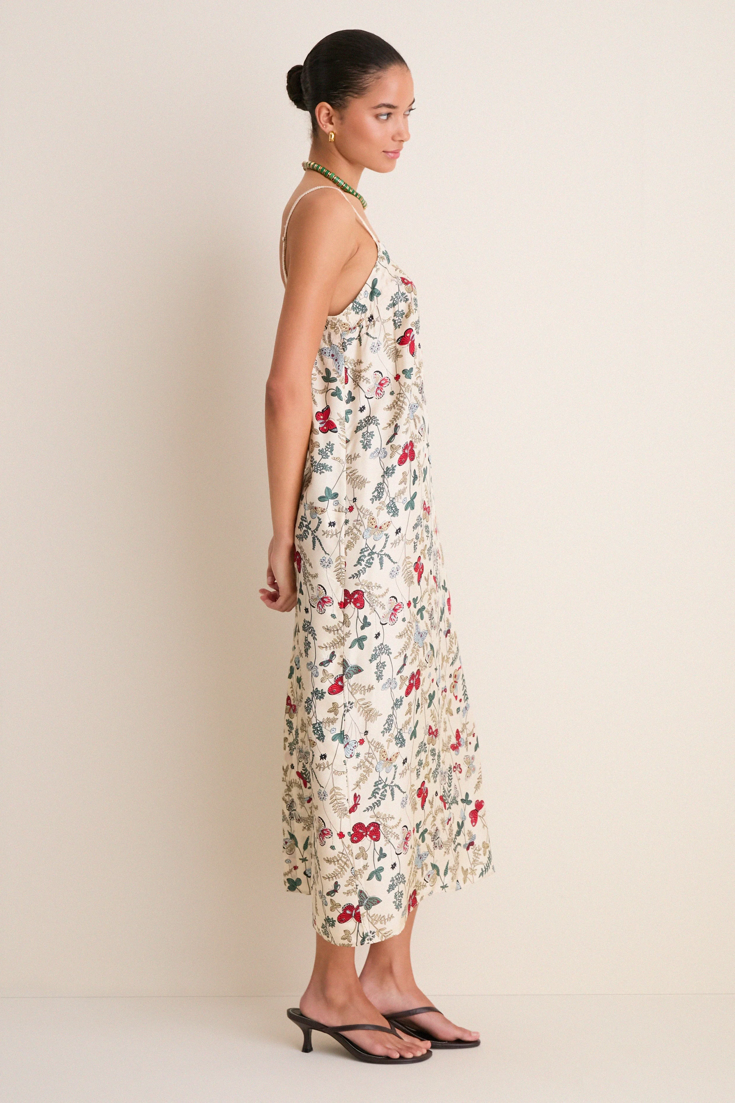 Floating Butterfly Sundrift Slip Dress