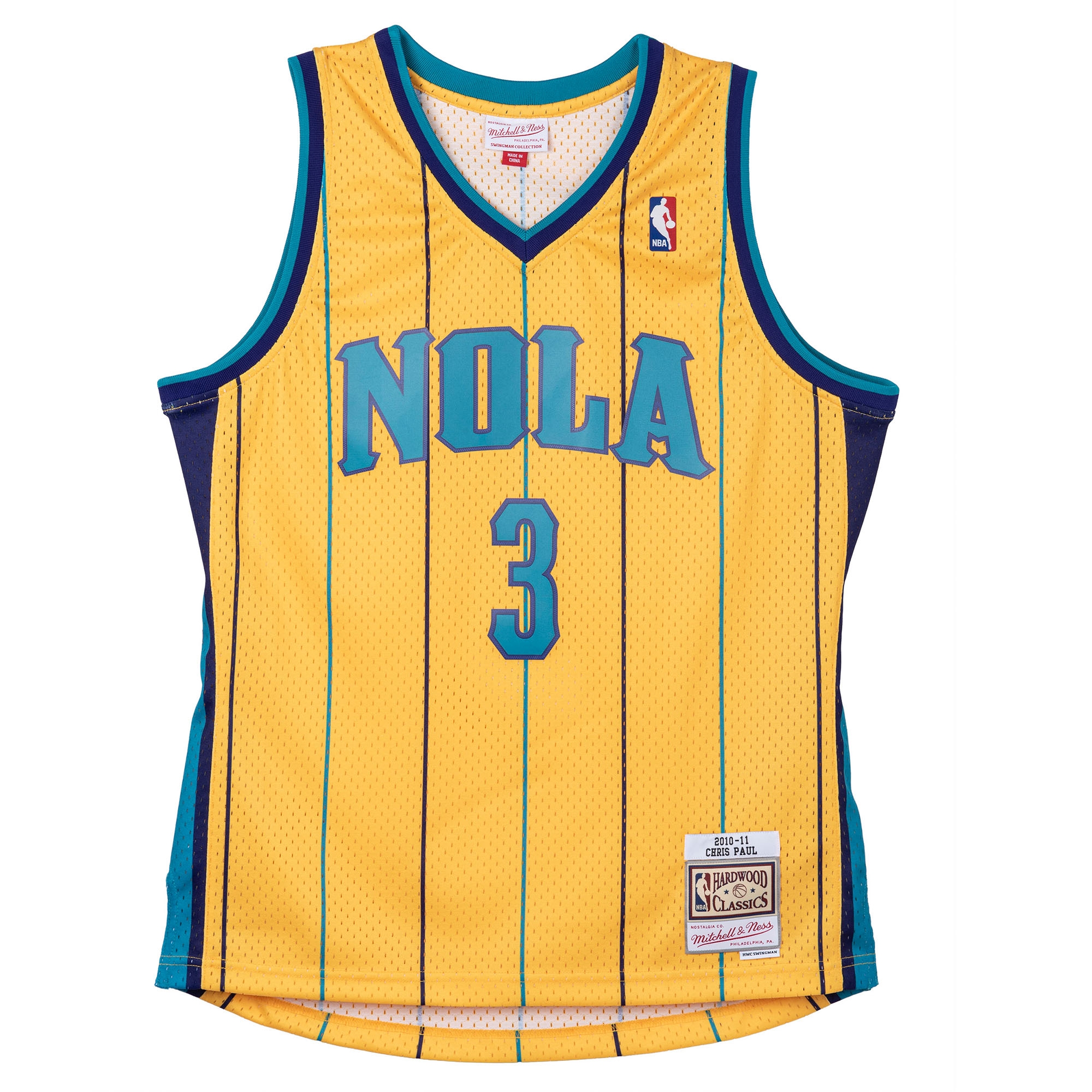 Chris Paul #3 New Orleans Hornets 2010-11 Mitchell & Ness Swingman NBA Jersey Yellow