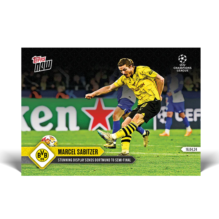 Marcel Sabitzer - Stunning display sends Dortmund to semi final - 23/24 UCL TOPPS NOW® Card 117